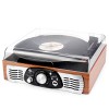 1byone Belt-Drive 3-Speed Stereo Turntable with Built in Speakers, Natural Wood (471NA-0003)