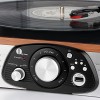 1byone Belt-Drive 3-Speed Stereo Turntable with Built in Speakers, Natural Wood (471NA-0003)