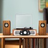 1byone Belt-Drive 3-Speed Stereo Turntable with Built in Speakers, Natural Wood (471NA-0003)