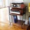 1byone Belt-Drive 3-Speed Stereo Turntable with Built in Speakers, Natural Wood (471NA-0003)