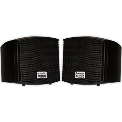 Acoustic Audio AA321B Surround Speakers, Black, Set of 2