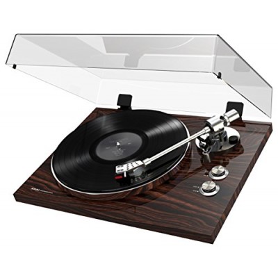 Akai Professional BT500 | Premium Belt-Drive Turntable with Wireless Streaming, DC Motor & Leveling Feet (Walnut Finish)