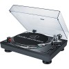 Audio-Technica AT-LP120-USB (Black) Direct-Drive Professional DJ Turntable with USB Output -INCLUDES- Blucoil Vinyl Brush, Slipmat, AND Two LP Inne...
