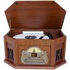 7-in-1 Boytone BT-15TBSM Classic Turntable Stereo System, Vinyl Record Player, AM/FM, CD, Cassette, USB, SD slot. 2 Built-in Speaker, Remote Contro...