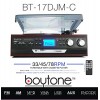 Boytone BT-17DJM-C 3-Speed Stereo Turntable, 2 Built in Speakers Digital LCD Display AM/FM, USB/SD/AUX+ Cassette/MP3 & WMA Playback /Recorder & Hea...