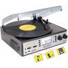 Boytone BT-19DJS-C 3-speed Turntable, 2 Built in Speakers Large Digital Display AM/FM, Cassette, USB/SD/AUX/MP3, Recorder & WMA Playback /Recorder ...