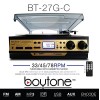 Boytone BT-27G-C Bluetooth connection 3-Speed Stereo Turntable, 2 built in Speakers Digital LCD Display AM/FM Radio, USB/SD/AUX+ Cassette/MP3 & WMA...