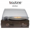 Boytone BT-27G-C Bluetooth connection 3-Speed Stereo Turntable, 2 built in Speakers Digital LCD Display AM/FM Radio, USB/SD/AUX+ Cassette/MP3 & WMA...