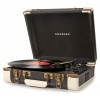 Crosley CR6019A-BK Executive Portable USB Turntable with Software for Ripping & Editing Audio, Black & White