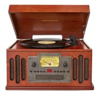 Crosley CR704C-PA Musician Turntable with Radio, CD Player, Cassette and Aux-In, Paprika