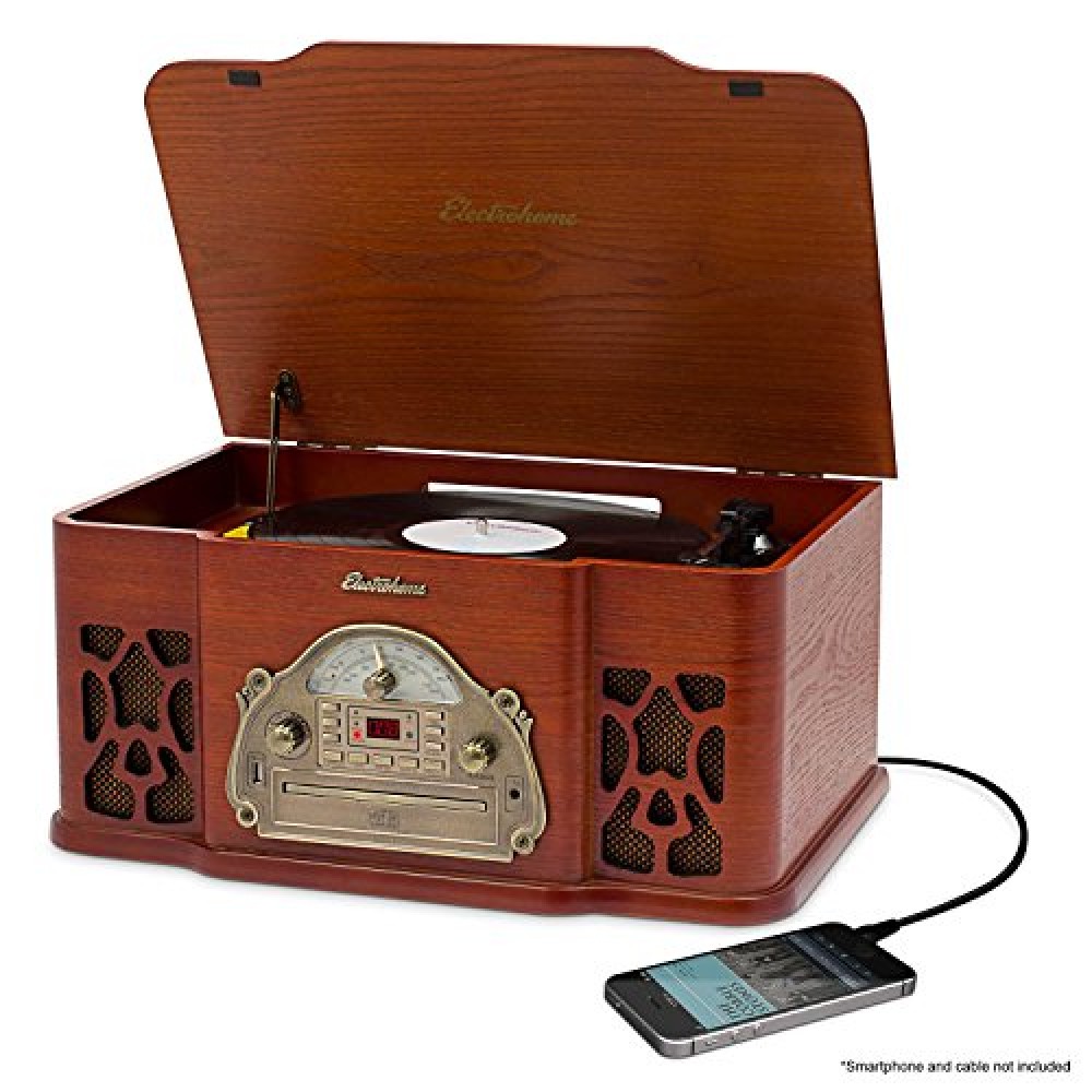 Electrohome Winston Vinyl Record Player 3-in-1 Classic Turntable ...