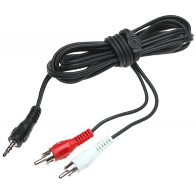 Generic Audio Video Cable RCA to 3.5mm Audio Video Cable Extension Cable Black