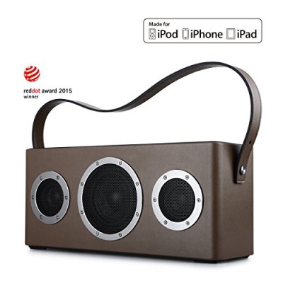 [Apple Airplay Certified]GGMM M4 Wireless Speaker for Music Streaming,Wi-Fi Bluetooth Indoor Outdoor Speaker, Built-in Battery,10-Hour Playtime,Pow...
