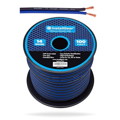 InstallGear 14 Gauge AWG 100ft Speaker Wire True Spec and Soft Touch Cable