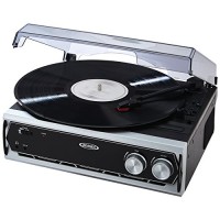 Jensen JTA-232 3 Speed Stereo Turntable with Built in Speakers (Newest Model)