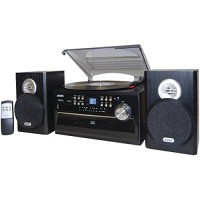 Jensen JTA475B 3-Speed Turntable with CD, AM/FM Stereo Radio, Cassette and Remote