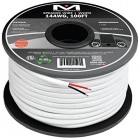 Mediabridge 14AWG 2-Conductor Speaker Wire (100 Feet, White) - 99.9% Oxygen Free Copper - ETL Listed & CL2 Rated for In-Wall Use (Part# SW-14X2-100...