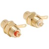 Parts Express Gold RCA Jack Solder Type w/Nut Pair Hex Type