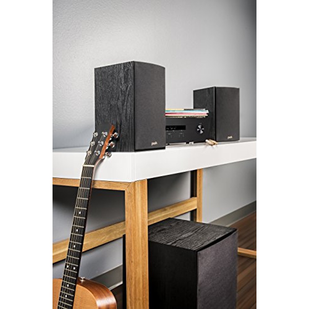 Polk Audio T15 Bookshelf Speakers, Pair, Black