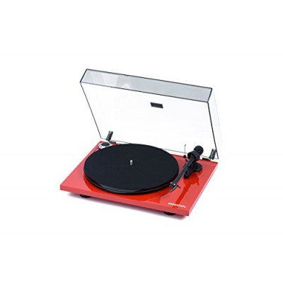 Pro-Ject Essential III Belt-drive Turntable with Ortofon OM10 Cartridge (Gloss Red)