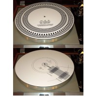 Acrylic Turntable Mat Cartridge Alignment Protractor Strobe Disc Stroboscope