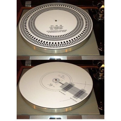 Acrylic Turntable Mat Cartridge Alignment Protractor Strobe Disc Stroboscope