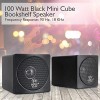 Pyle Home PCB3BK 3-Inch 100-Watt Mini Cube Bookshelf Speakers - Pair (Black) (Pair)