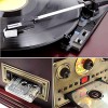 PYLE-HOME PVNP4CD Vintage Phonograph Horn Turntable with CD, Cassette, AM/FM, Aux-In and USB-to-PC Recording