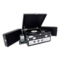 Pyle PLTT82BTBK Vintage Retro Classic Style Bluetooth Turntable Record Player with Vinyl-To-MP3 Recording