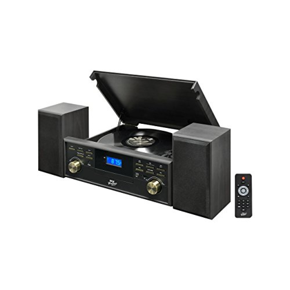 Pyle PPTCM80BTBR Vintage Retro Classic Style Bluetooth Turntable