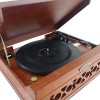 Pyle Updated Bluetooth Retro Turntable - With Speakers, Wireless Record Player, Record Player Convert Vinyl to Mp3, Mac and PC, Includes Music Edit...