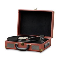 Record Player Turntable  Old Fashioned Bluetooth  Vinyl-to-MP3 Recording, MP3/USB/SD Readers, Briefcase-Style With Built In Speaker By Pyle -Brown ...