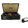 Tyler Bluetooth Briefcase Vinyl Record Player Classic Turntable Stereo System with Built-in Speakers, MP3 Player and USB Recording, Bluetooth, Head...
