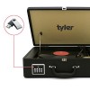 Tyler Bluetooth Briefcase Vinyl Record Player Classic Turntable Stereo System with Built-in Speakers, MP3 Player and USB Recording, Bluetooth, Head...