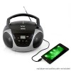 Tyler Portable Sport Stereo CD Player TAU101-SL with AM/FM Radio and Aux & Headphone Jack Line-In (Silver)