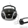 Tyler Portable Sport Stereo CD Player TAU101-SL with AM/FM Radio and Aux & Headphone Jack Line-In (Silver)