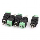 uxcell 5 Pcs Speaker RCA Wire to AV Phono Male RCA Cable Connector Jack Adapter