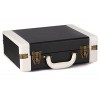 Holiday Gifts Black & White Portable Turntable Suitcase USB Record Player Ambassador Vitkatronics